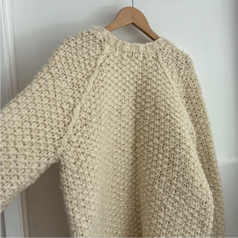 NWT J. Crew 100% Wool Handknit Fisherman Sweater - Picture 10 of 13